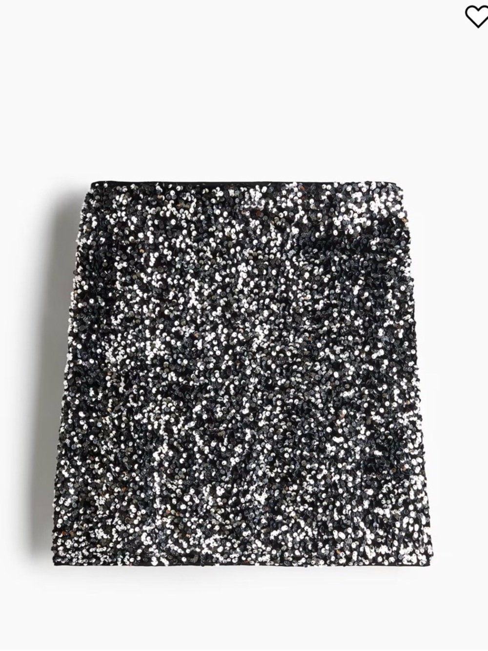 H&M Black/Silver Sequin Mini Skirt